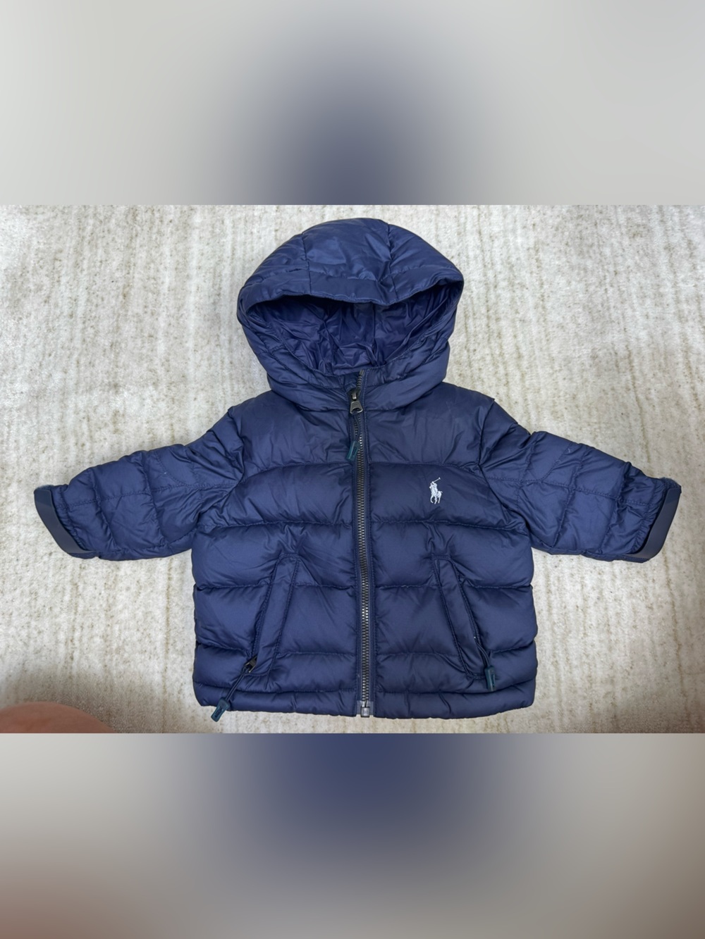 Polo by Ralph Lauren Navy Hooded Puffer Coat for Kids